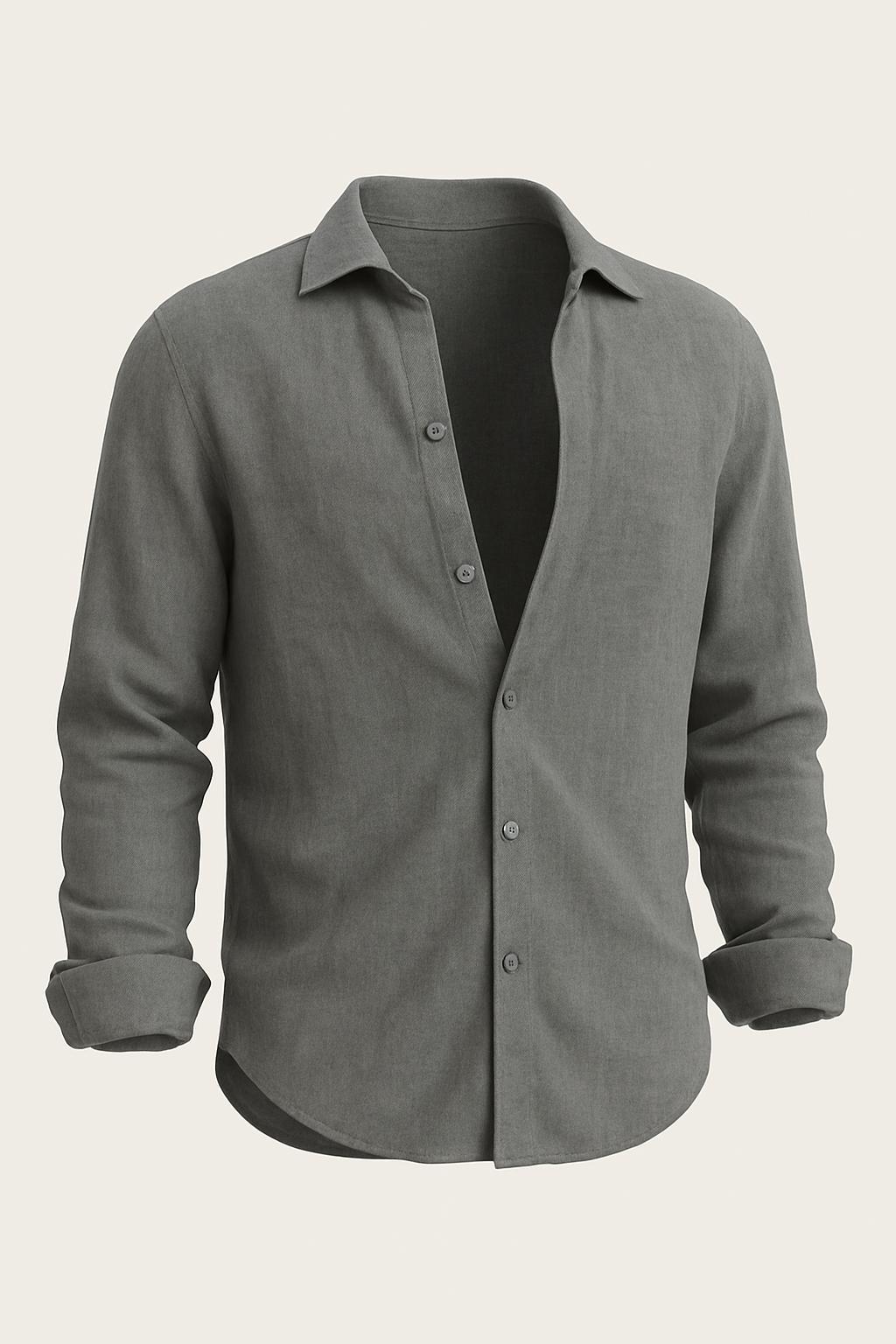 Camisa Lino Portofino Gris perla